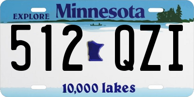 MN license plate 512QZI