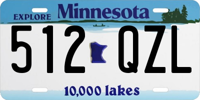 MN license plate 512QZL