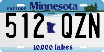 MN license plate 512QZN