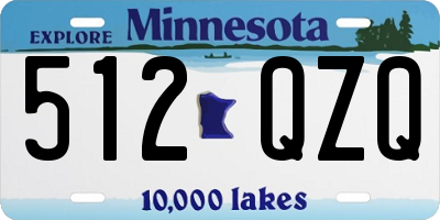 MN license plate 512QZQ