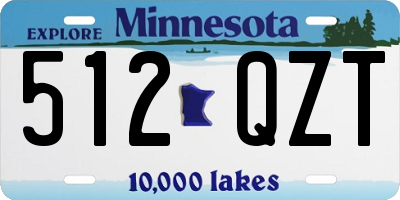 MN license plate 512QZT