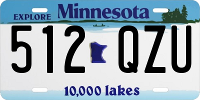MN license plate 512QZU