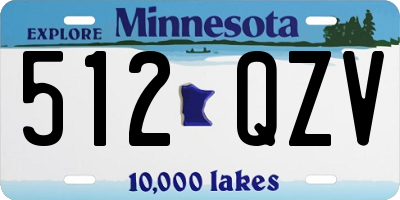 MN license plate 512QZV