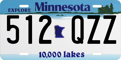 MN license plate 512QZZ
