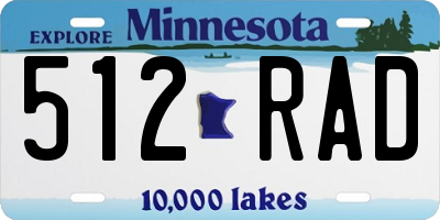 MN license plate 512RAD