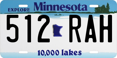 MN license plate 512RAH