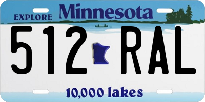 MN license plate 512RAL