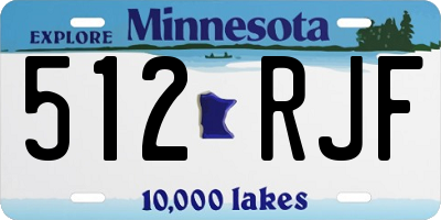 MN license plate 512RJF