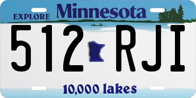 MN license plate 512RJI
