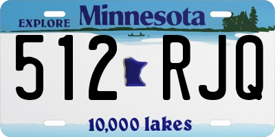 MN license plate 512RJQ