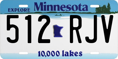 MN license plate 512RJV