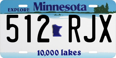 MN license plate 512RJX