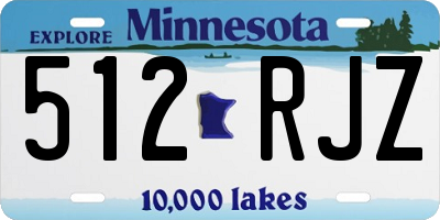 MN license plate 512RJZ