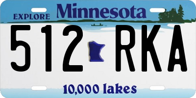 MN license plate 512RKA