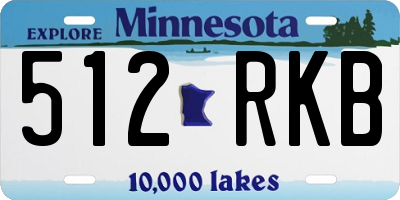 MN license plate 512RKB