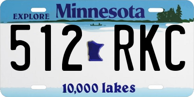 MN license plate 512RKC
