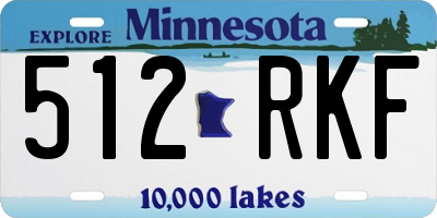 MN license plate 512RKF