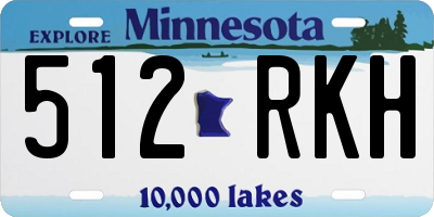 MN license plate 512RKH