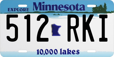 MN license plate 512RKI