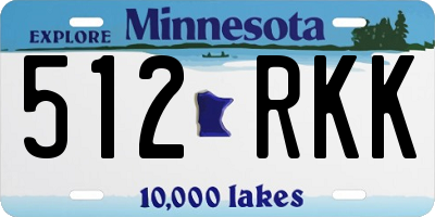 MN license plate 512RKK