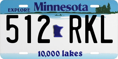 MN license plate 512RKL
