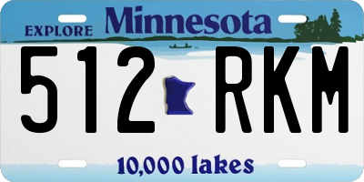 MN license plate 512RKM