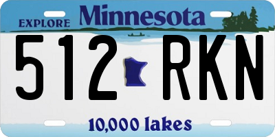 MN license plate 512RKN