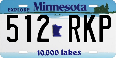 MN license plate 512RKP