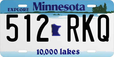 MN license plate 512RKQ