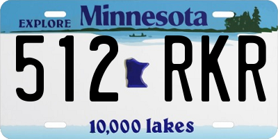 MN license plate 512RKR
