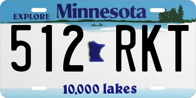 MN license plate 512RKT