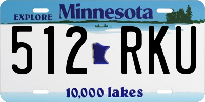 MN license plate 512RKU