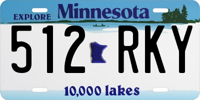 MN license plate 512RKY