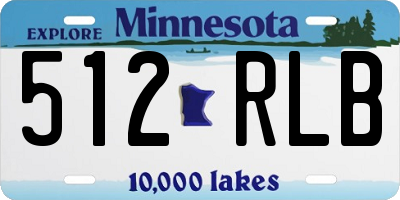 MN license plate 512RLB
