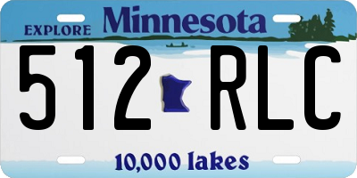 MN license plate 512RLC
