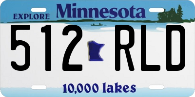 MN license plate 512RLD