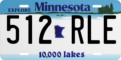 MN license plate 512RLE