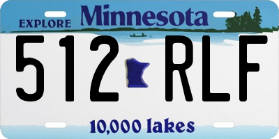 MN license plate 512RLF