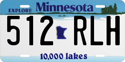 MN license plate 512RLH