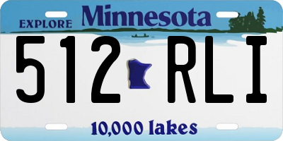 MN license plate 512RLI