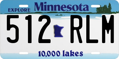 MN license plate 512RLM
