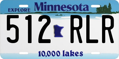 MN license plate 512RLR