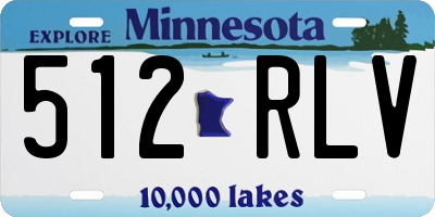 MN license plate 512RLV