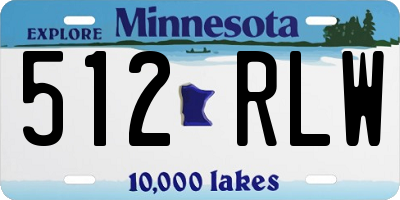 MN license plate 512RLW