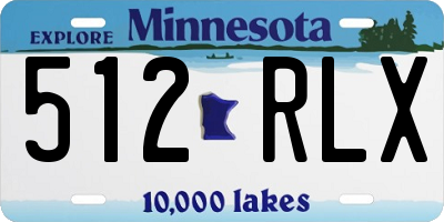 MN license plate 512RLX
