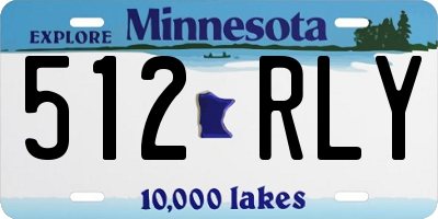 MN license plate 512RLY