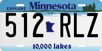 MN license plate 512RLZ