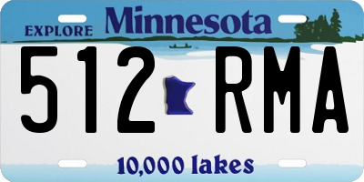 MN license plate 512RMA