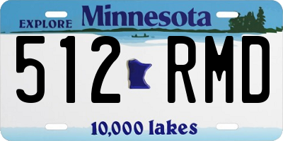 MN license plate 512RMD