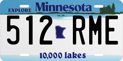 MN license plate 512RME